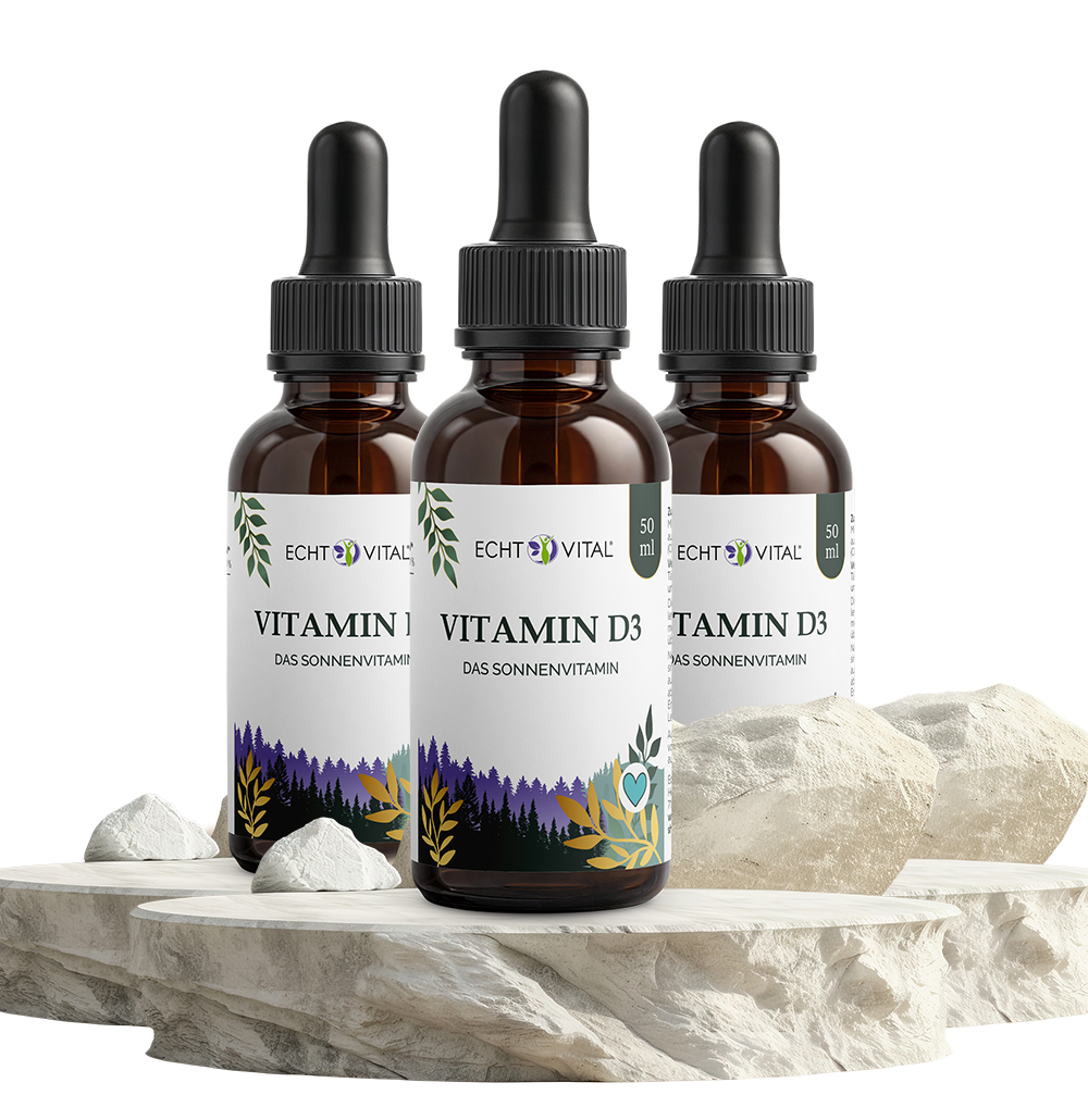 Vitamin D3 Tropfen natürlich - ECHT VITAL Premium Qualität